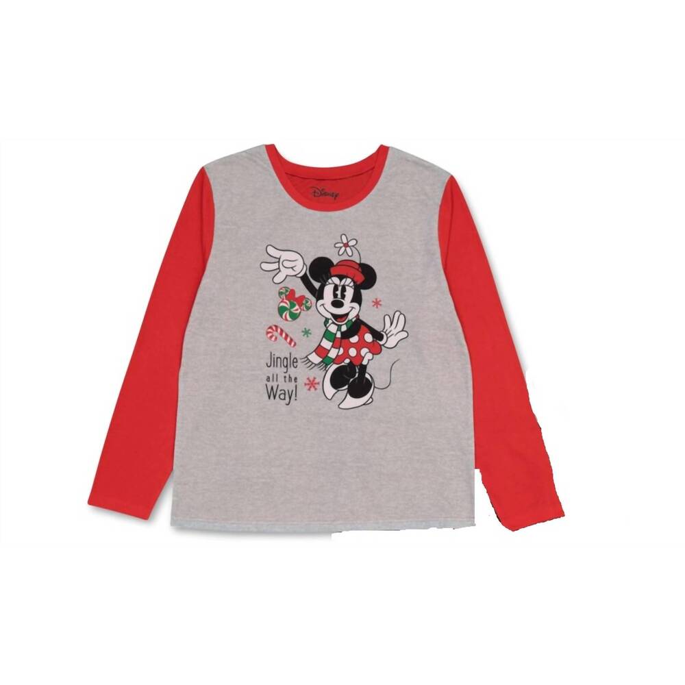 NEW BRIEFLY STATED women's printed pajama top in red/gray